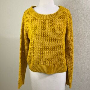 Kenneth Cole Knit yellow cotton acrylic blend sweater S/P